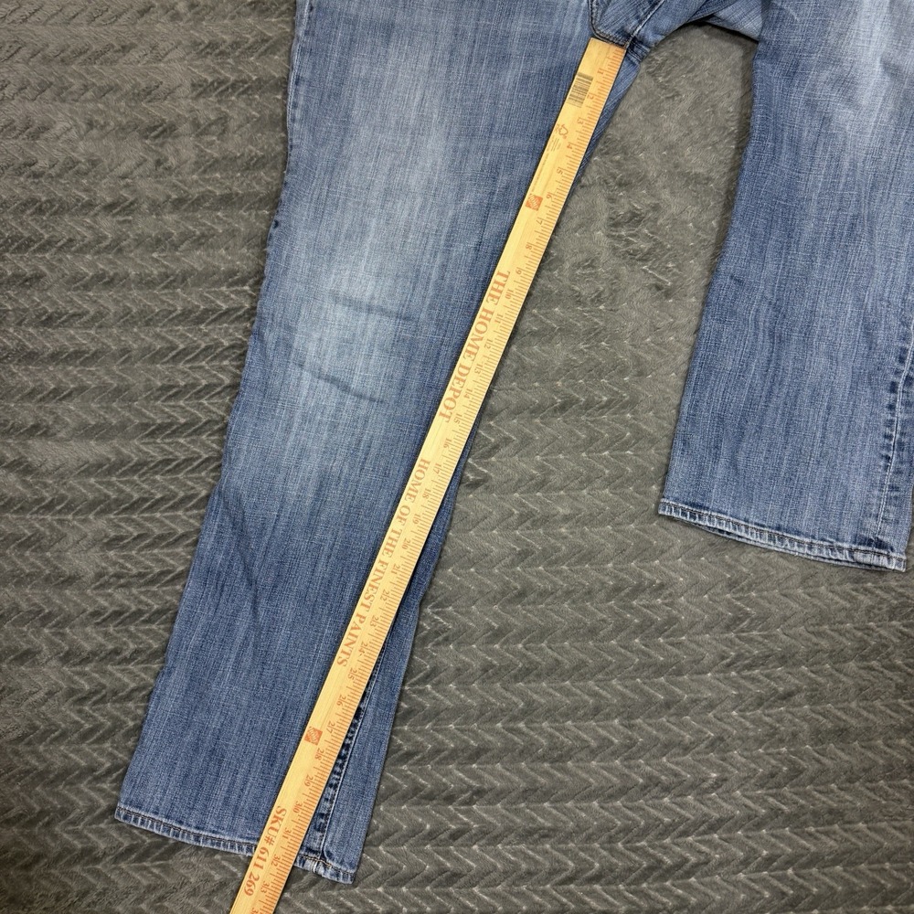 Lucky Brand 361 Straight Jeans Men 36x34/Fit 36x32 Medium Wash Faded Distressed - Picture 10 of 16